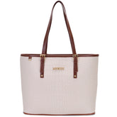 Bolsa Feminina de Ombro - Croco bege