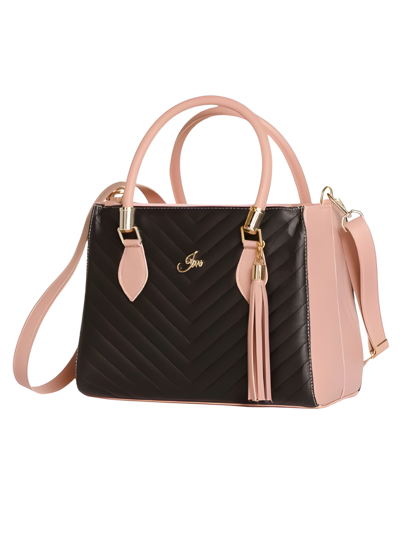 Bolsa Feminina - Duas cores: preto e rosa