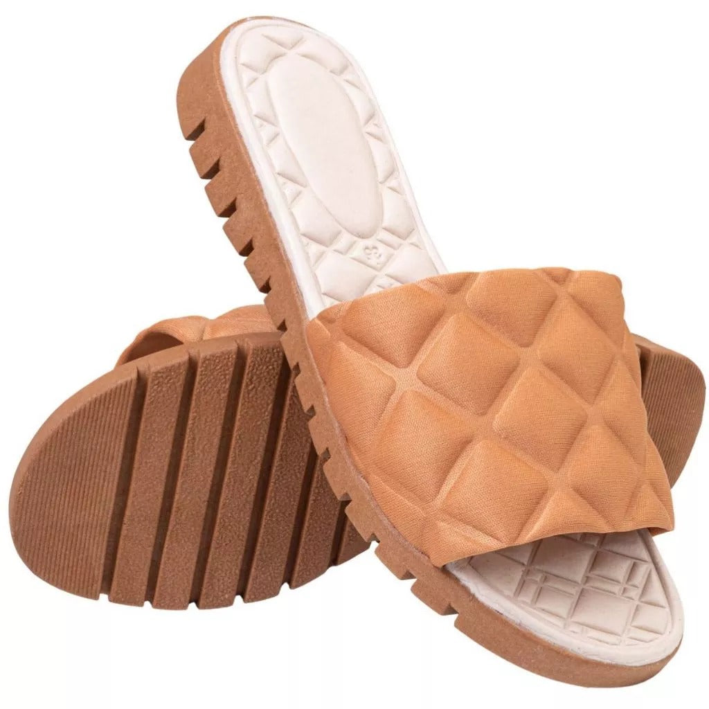 Chinelo Ortopédico rasteirinha - máximo conforto. Cor caramelo