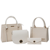 Bolsa Feminina Elegance 3 em 1 com Carteira - Branco